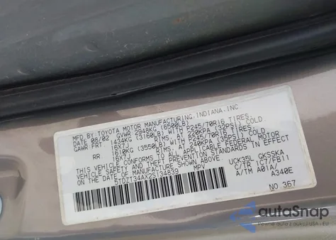 2002 Toyota Sequoia Sr5 z USA, uszkodzony, nr VIN 5TDZT34AX2S134839